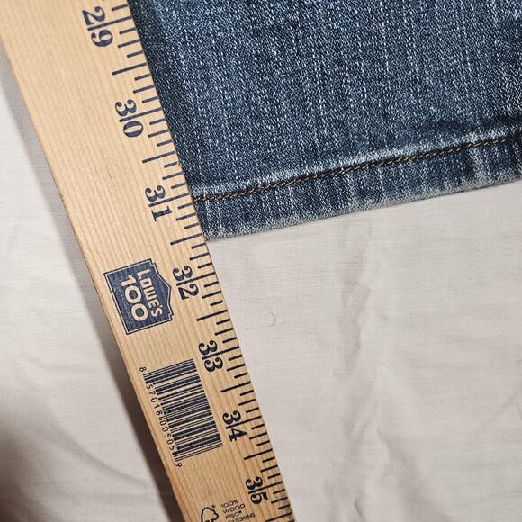 Levis 524 Too Superlow Jeans Womens 32x32* Blue Medium Wash Low Rise Bootcut - Picture 7 of 11